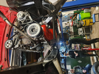 Byggde fina motorfästen i alu med valpkuddar. Men..